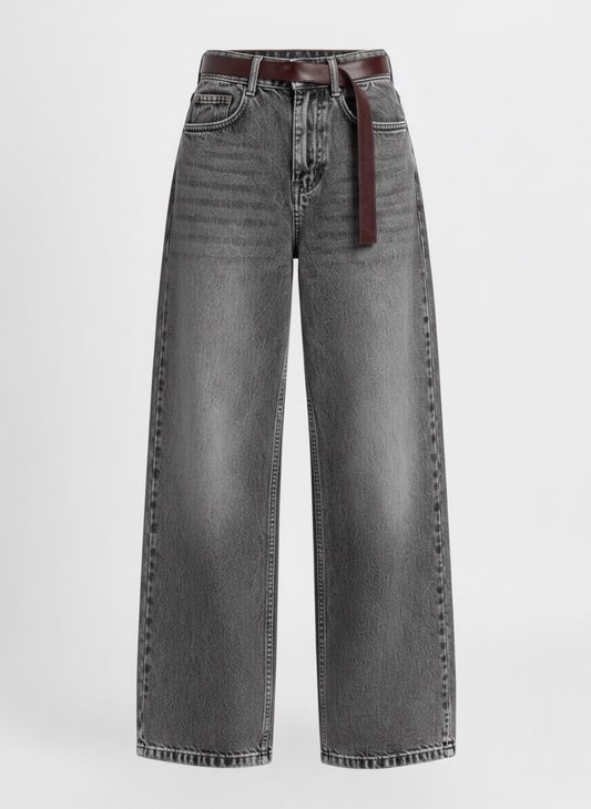BELTED STRAIGHT FIT