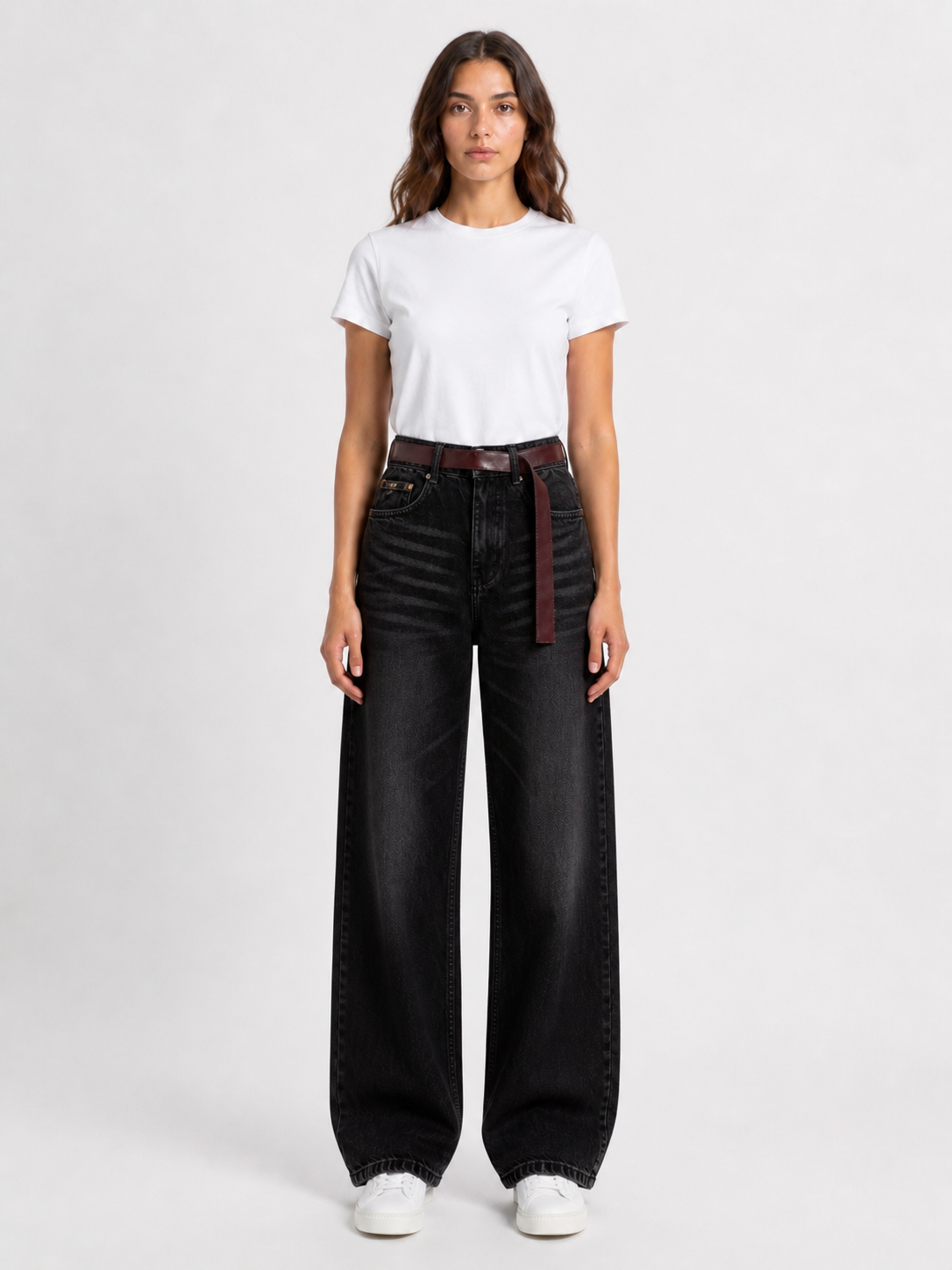 BELTED STRAIGHT FIT