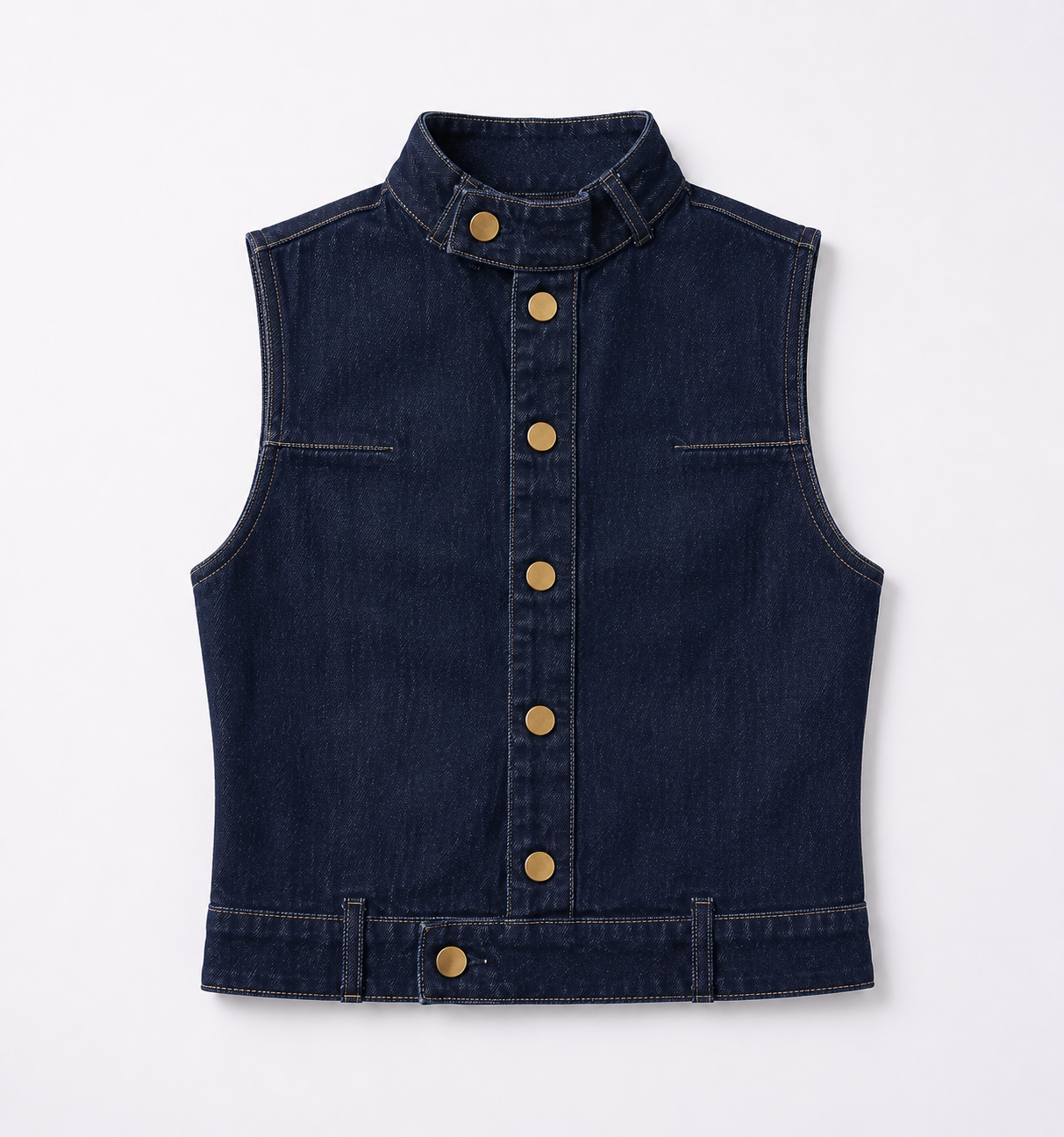 BUTTONED DENIM TOP