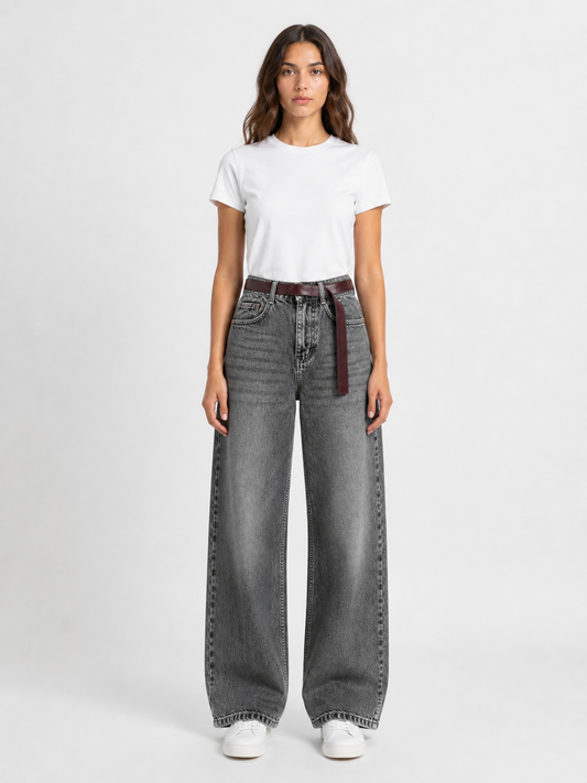 BELTED STRAIGHT FIT