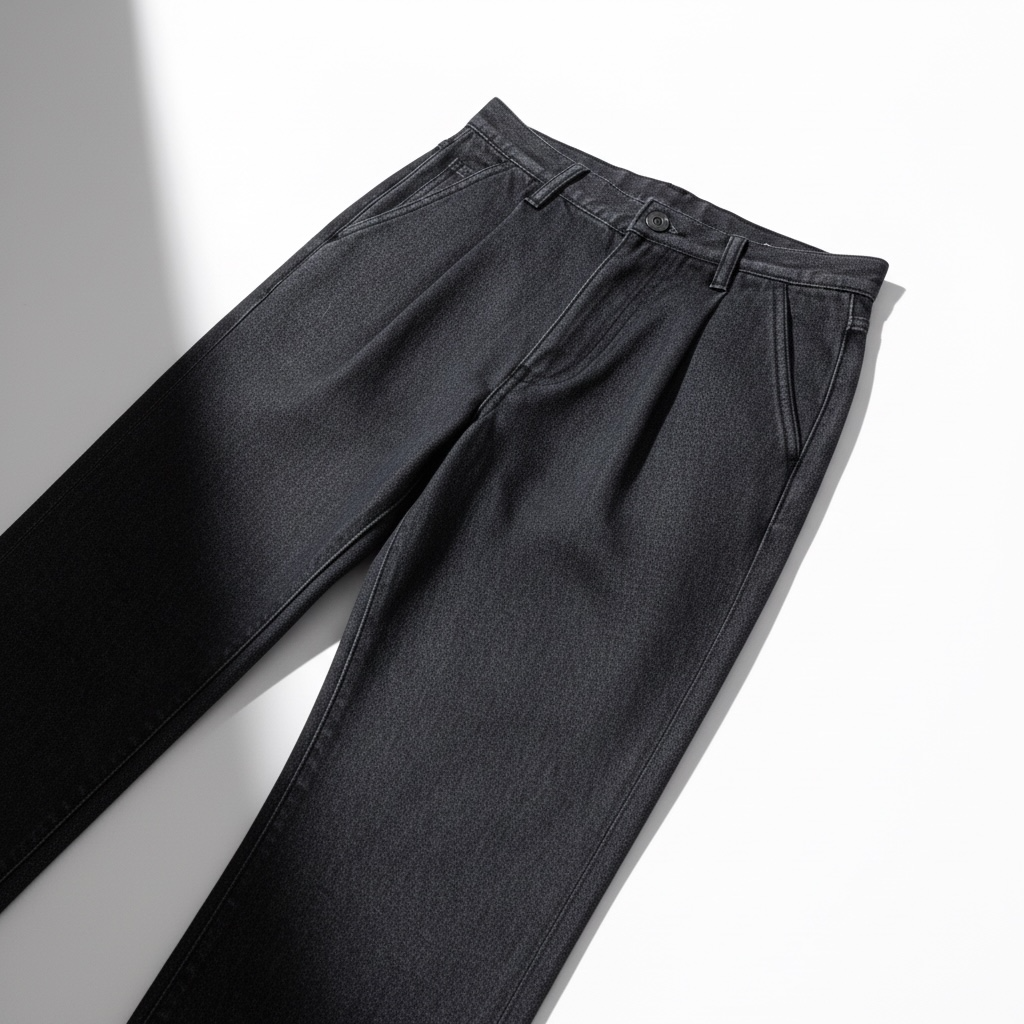 PLEATED JEANS